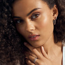 Ring Ellera Waves Pianura - rhodineret 925 sterling sølv, med poleret overflade