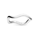 Ring Ellera Waves Pianura - rhodineret 925 sterling sølv, med poleret overflade