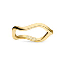 Ring Ellera Waves Pianura - 18k forgyldt, med poleret overflade
