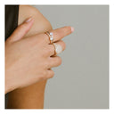 Ring Ellera Uno Grande - 18 kt. forgyldt med hvide zirconia