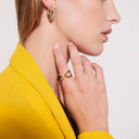 Sif Jakobs Capri Due Ring – Forgyldt Elegance med Farverige Zirkoner str. 54