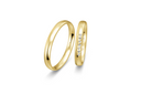 Hello vielsesring 14 karat hvidguld m. 0,039 ct.