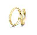 Hello vielsesring 18 karat guld m. 0,020 ct.