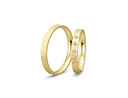 Hello vielsesring 18 karat guld m. 0,060 ct. hamret