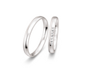 Hello vielsesring 18 karat guld m. 0,039 ct.