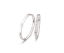 Hello vielsesring 18 karat hvid m. 0,143 ct.