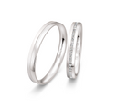 Hello vielsesring 18 karat hvidguld m. 0,149 ct.