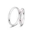 Hello vielsesring 18 karat hvidguld m. 0,053 ct.