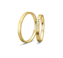 Hello vielsesring 8 karat guld m. 0,050 ct.