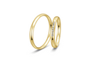 Hello vielsesring 8 karat guld m. 0,053 ct.