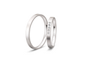 Hello vielsesring 8 karat hvidguld m. 0,050 ct.