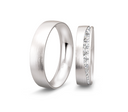 Infinity2 vielsesring 14 karat hvidguld m. 0,42 ct.