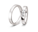 Infinity2 vielsesring 14 karat hvidguld m. 0,36 ct.