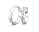 Infinity2 vielsesring 8 karat hvidguld m. 0,99 ct.
