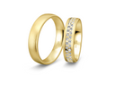 Infinity2 vielsesring 8 karat guld m. 0,99 ct.