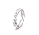 Memoire vielsesring 14 karat hvidguld m. 0,36 ct.