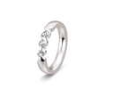 Memoire vielsesring 14 karat hvidguld 0,360 ct.
