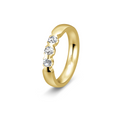 Memoire vielsesring 14 karat guld m. 0,36 ct.