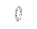 Memoire vielsesring 18 karat hvidguld m. 0,360 ct.