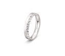 Memoire Seitlich vielsesring 8 karat hvidguld 0,525 ct.