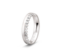 Memoire Seitlich vielsesring 8 karat hvidguld 0,30 ct.