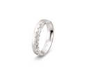 Memoire Seitlich vielsesring 8 karat hvidguld 0,380 ct.