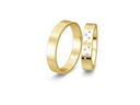 14 karat guld vielsesringe m. 0,113 ct. - P1