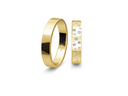 18 karat guld vielsesringe m. 0,214 ct. - P1