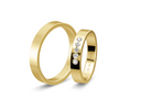 8 karat guld vielsesringe m. 5 x 0,025 ct. - P1