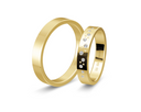 8 karat guld vielsesringe m. 0,096 ct. - P1