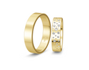 8 karat guld vielsesringe m. 0,225 ct. - P1