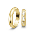 14 karat guld vielsesringe m. 0,214 ct. - P2