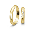 18 karat guld vielsesringe m. 0,111 ct. - P2
