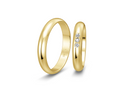 8 karat guld vielsesringe m. 3 x 0,025 ct. - P2