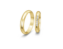 8 karat guld vielsesringe m. 5 x 0,025 ct. - P2
