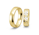 14 karat guld vielsesringe m. 0,225 ct. - P3