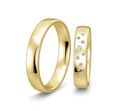14 karat guld vielsesringe m. 0,113 ct. - P3