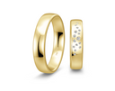 18 karat guld vielsesringe m. 0,111 ct. - P3