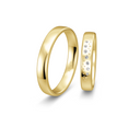 18 karat guld vielsesringe m. 0,049 ct. - P3