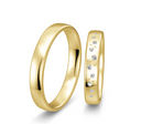 18 karat guld vielsesringe m. 0,096 ct. - P3