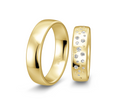 18 karat guld vielsesringe m. 0,214 ct. - P3