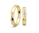 8 karat guld vielsesringe m. 5 x 0,025 ct. - P3