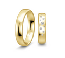 8 karat guld vielsesringe m. 0,135 ct. - P3