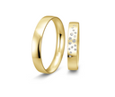 18 karat guld vielsesringe m. 0,111 ct. - P4