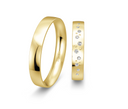 18 karat guld vielsesringe m. 0,096 ct. - P4