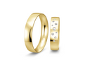 18 karat guld vielsesringe m. 0,135 ct. - P4