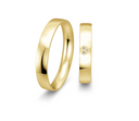 8 karat guld vielsesringe m. 0,017 ct. - P4