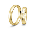 14 karat guld vielsesringe m. 0,049 ct. - P5