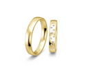 14 karat guld vielsesringe m. 0,113 ct. - P5