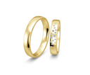 18 karat guld vielsesringe m. 0,111 ct. - P5